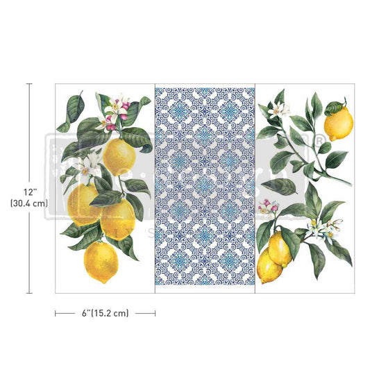 Re-Design With Prima® Mini Transfer - Lemon Tree - 6x12", 3 Sheets