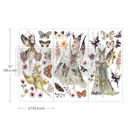 Re-Design With Prima® Mini Transfer - Forest Fairies - 6x12", 3 sheets