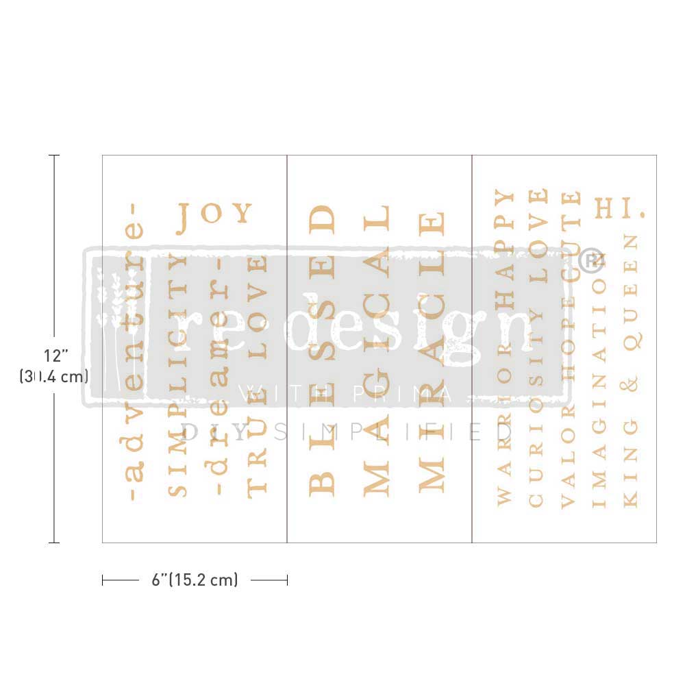 Redesign Decor Transfer Powerful Words