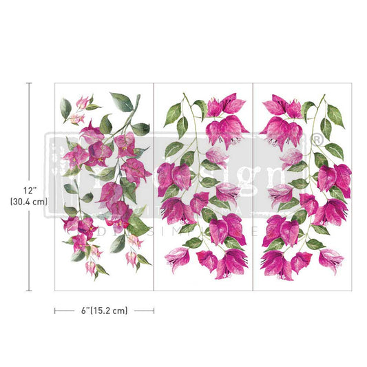 Re-Design With Prima® Mini Transfer - Wild Flowers - 6x12", 3 Sheets