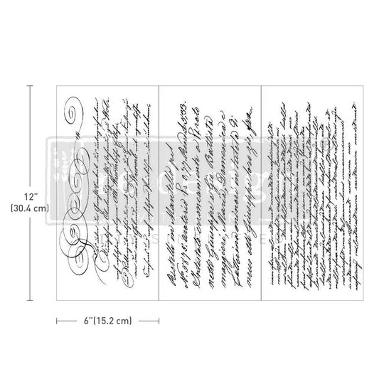 Re-Design With Prima® Mini Transfer - Secret Letter - 6x12", 3 Sheets
