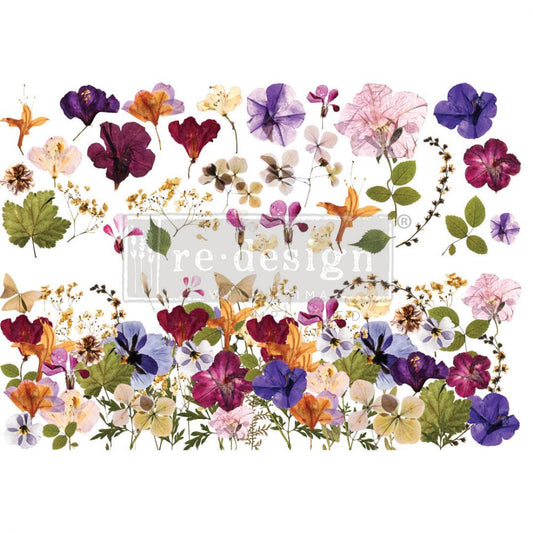 Re-Design With Prima® Decor Transfers - Pressed Flowers - 24"x35"