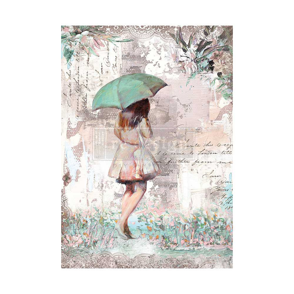 Re-Design With Prima® Decoupage Rice Paper - Rainy Afternoon - 23.4 x 33.1"