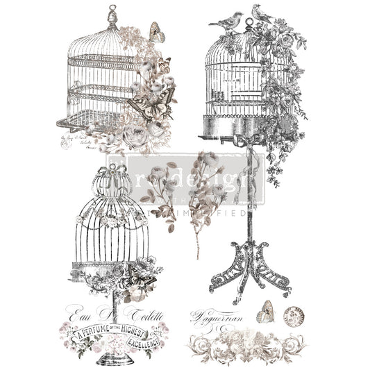 Re-Design With Prima® Decor Transfers - La Voliere - 24x35"