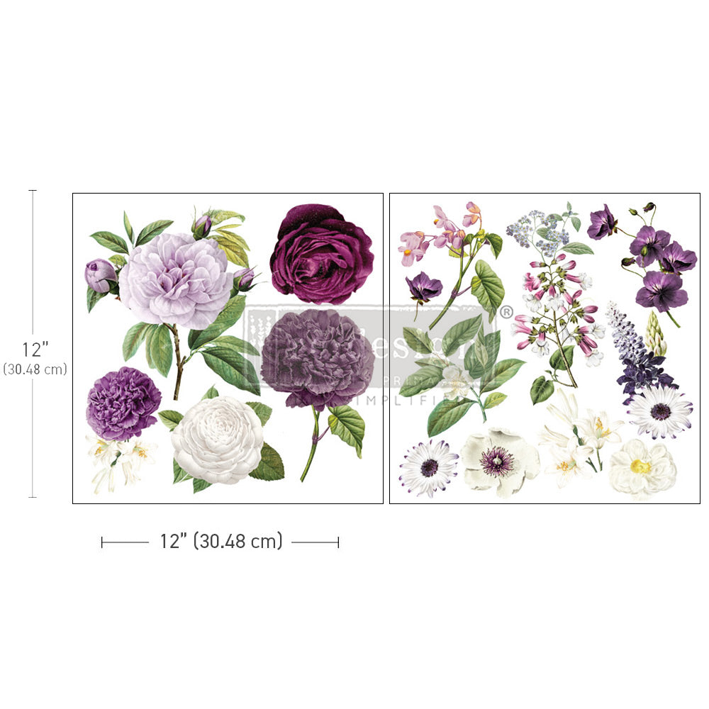 Re-Design With Prima® Maxi Transfers - Majestic Blooms - 12x12"