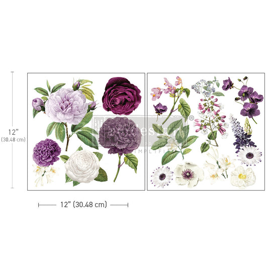 Re-Design With Prima® Maxi Transfers - Majestic Blooms - 12x12"