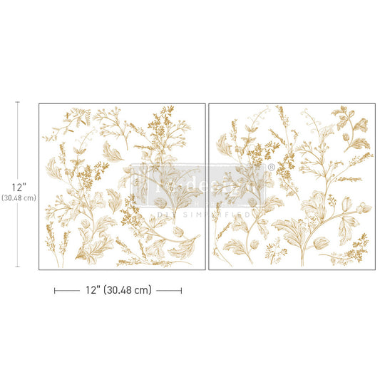 Re-Design With Prima® Maxi Transfers - Dainty Blooms - 12x12" 2 Sheets