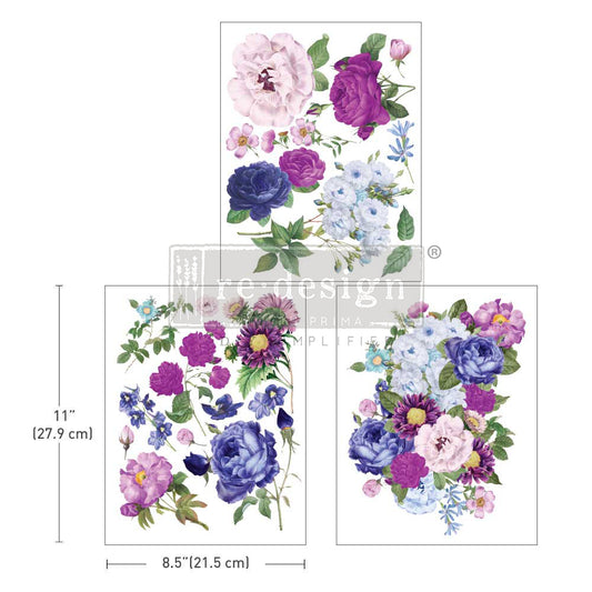 Re-Design With Prima® Middy Transfer - Opulent Florals -3 Sheets, 8.5x11'