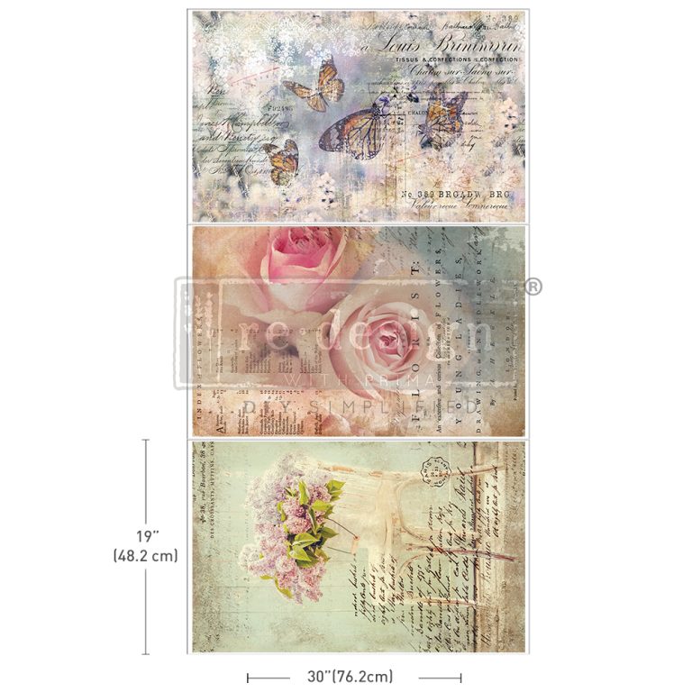 Re-Design With Prima® Decoupage Decor Tissue Paper : Dreamy Delights 19.5x30" 3 Sheets