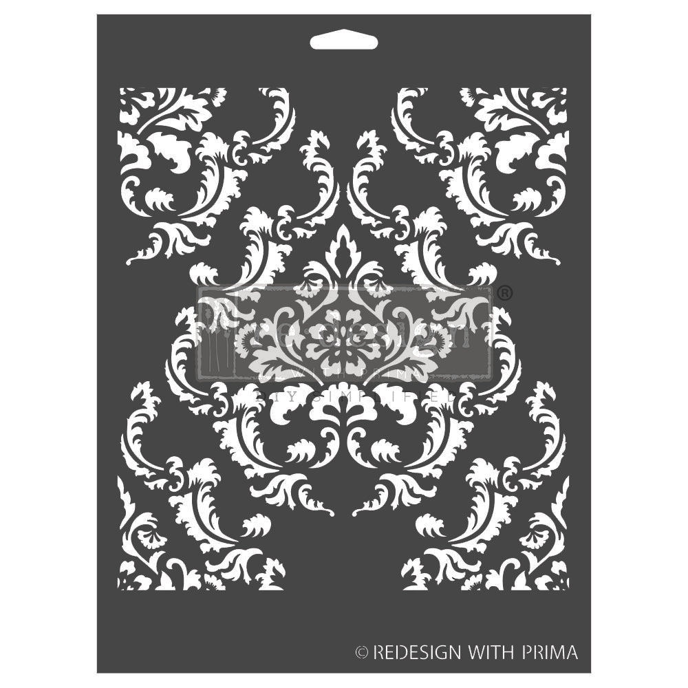 Re-Design With Prima® Decor Stencil - Regal Striae 9x12"