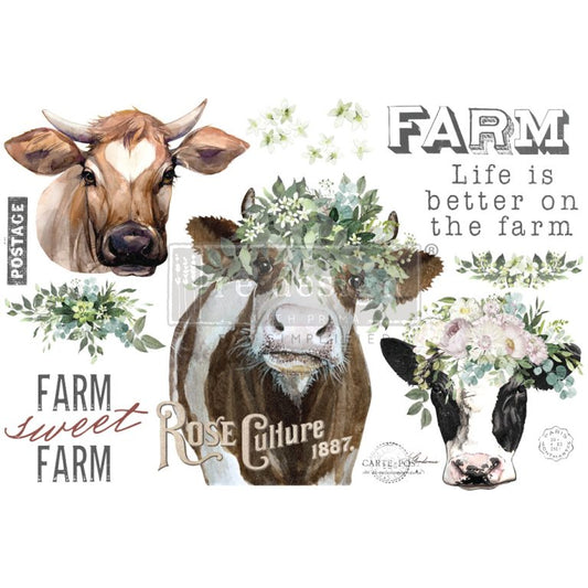 Re-Design With Prima® Decor Transfers - Golden Fields Farm 24x35"