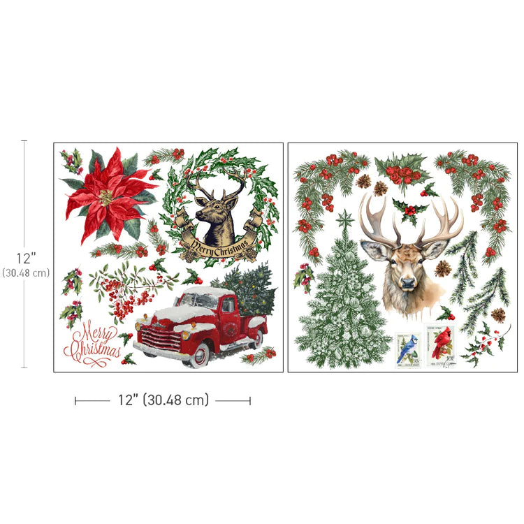 Re-Design With Prima® Maxi Transfers - Christmas Memories - 2 sheets 12x12"