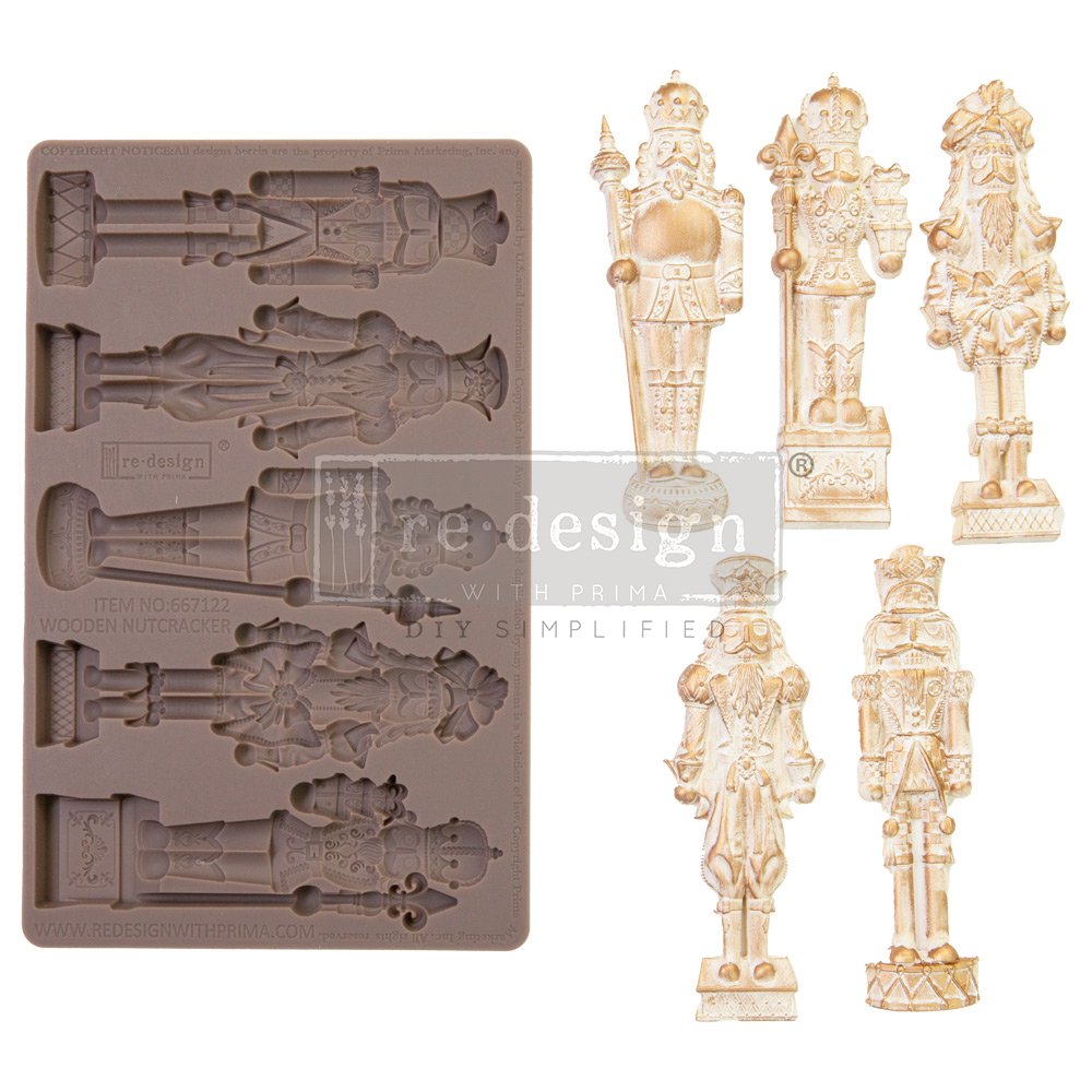 Re-Design With Prima® Decor Moulds - Wooden Nutcracker - 5"x8", 8mm