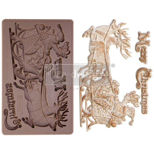 Re-Design With Prima® Decor Moulds - Santa's Sleigh - 5"x10", 8mm