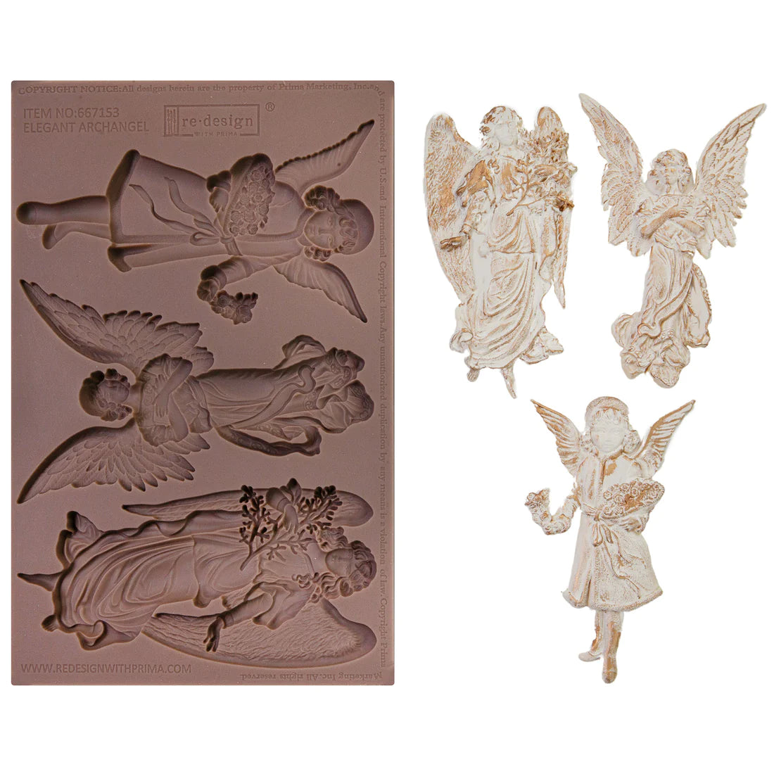 Re-Design With Prima® Decor Moulds - Elegant Archangel - 5"x8", 8mm