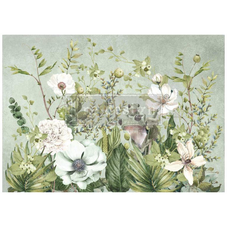 Re-Design With Prima® A1 Decoupage Fiber - Froggy Meadows Greens 23.4x33.1"