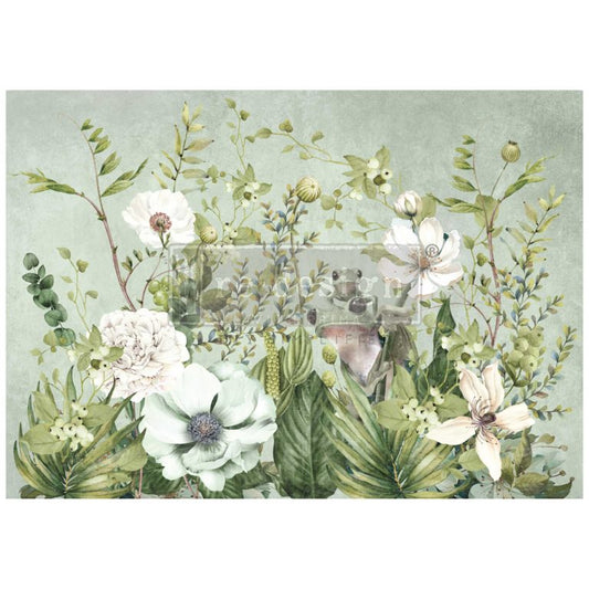 Re-Design With Prima® A1 Decoupage Fiber - Froggy Meadows Greens 23.4x33.1"