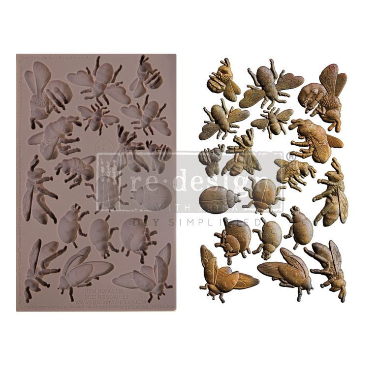 Re-Design With Prima® Decor Moulds  – Buzzing Beauties 5x8"