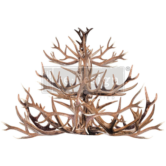 Re-Design Decor Transfer Antler Chandelier 24x35"
