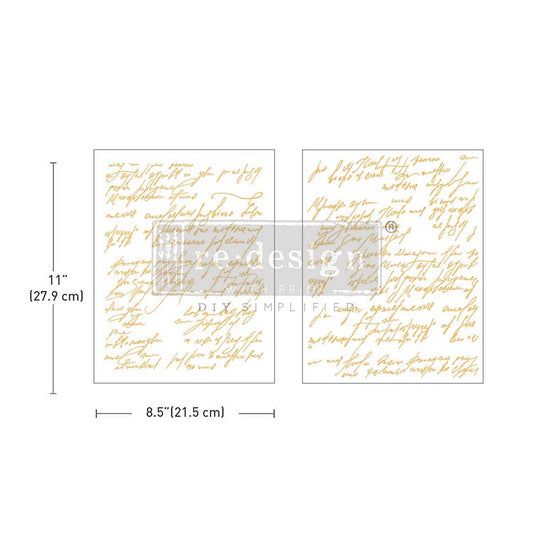 Redesign Middy Transfer Kacha Shimmering Script 8.5x11