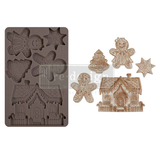 PRE-ORDER Re-Design With Prima® Decor Moulds  – Festive Gingerbread Treats 5x8"