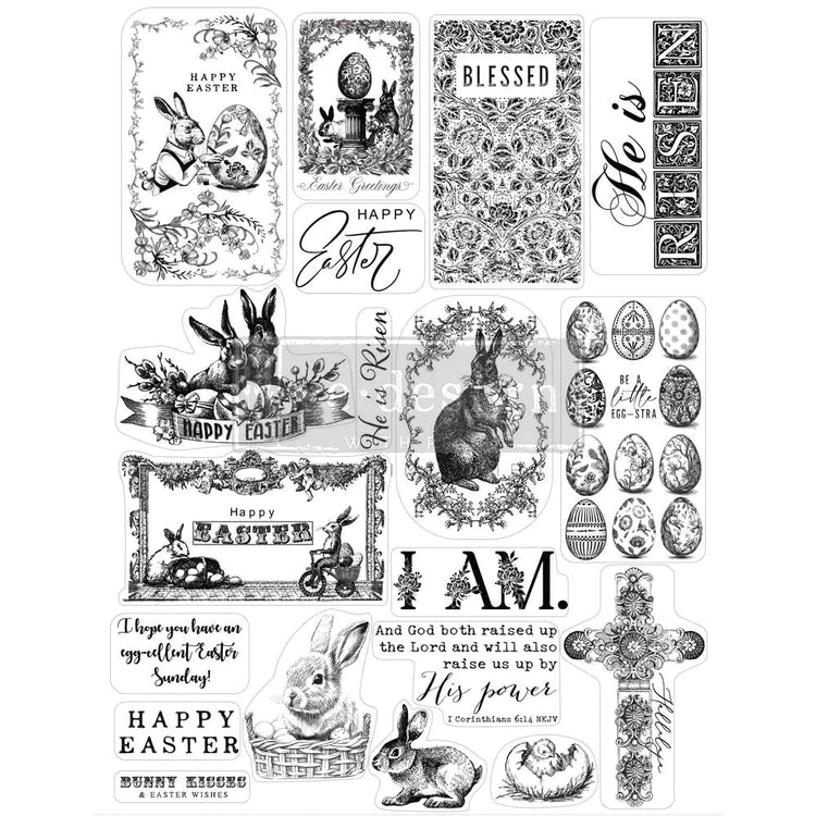 Re-Design With Prima® Decor Stamps - Easter 8.5x11"