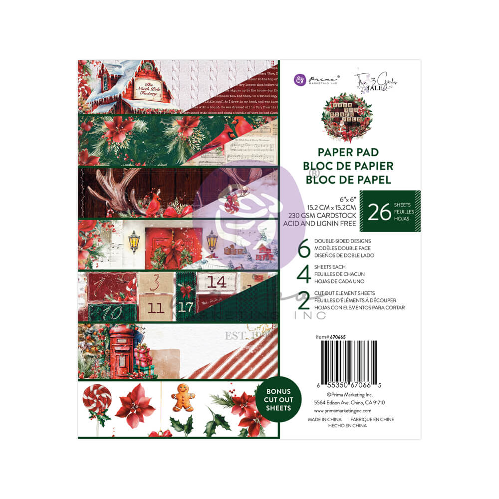 Prima Marketing - From the North Pole Collection 6x6 Paper Pad