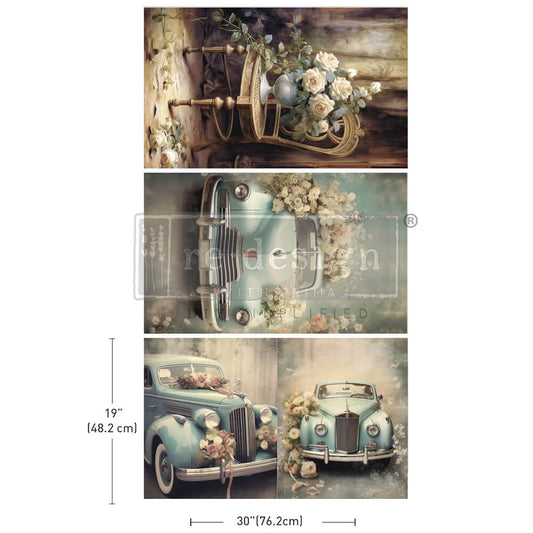 Redesign Retro Rose Decor Decoupage Tissue Pack