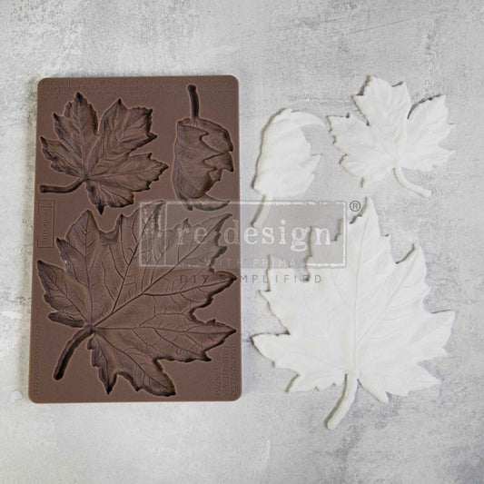 Re-Design With Prima® Decor Moulds  – Falling Leaves Fantasy 5x8"