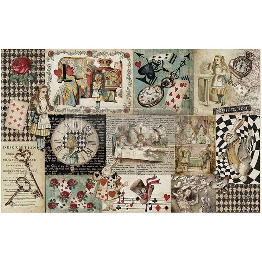 PRE-ORDER Re-Design With Prima®  Decoupage Decor Tissue Paper - Curious Journey 19.5x30"