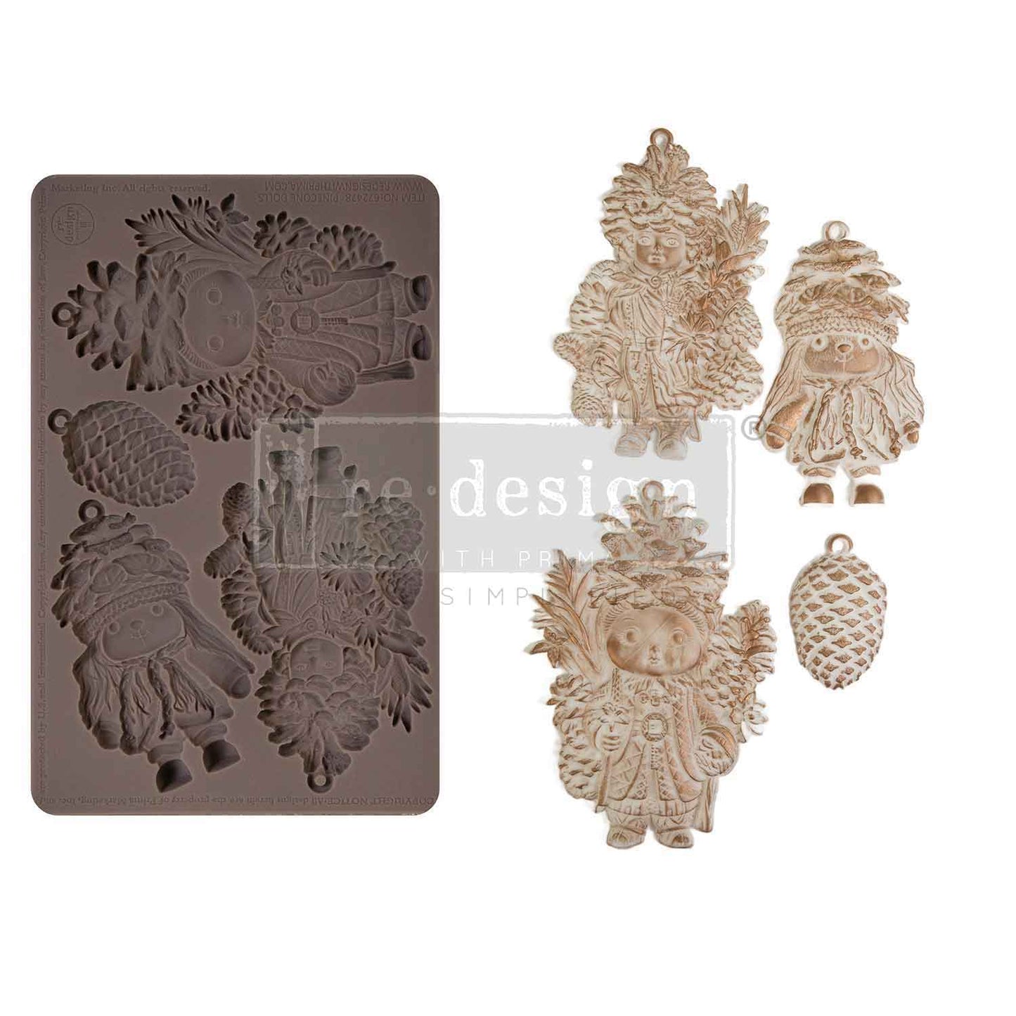 Re-Design With Prima® Decor Moulds  – Pinecone Dolls  5x8"