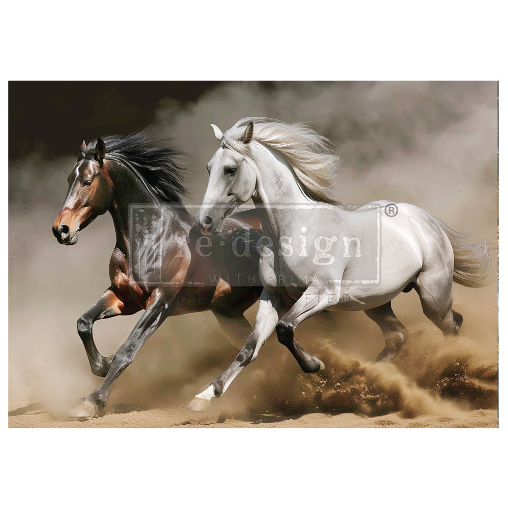 Re-Design With Prima®  A1 Decoupage Fiber - Wild Maneuvers 23.4x33.1"