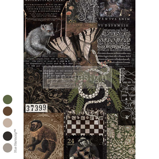 Re-Design With Prima® A1 Decoupage Fiber - Serpents Gambit 23.4x33.1"