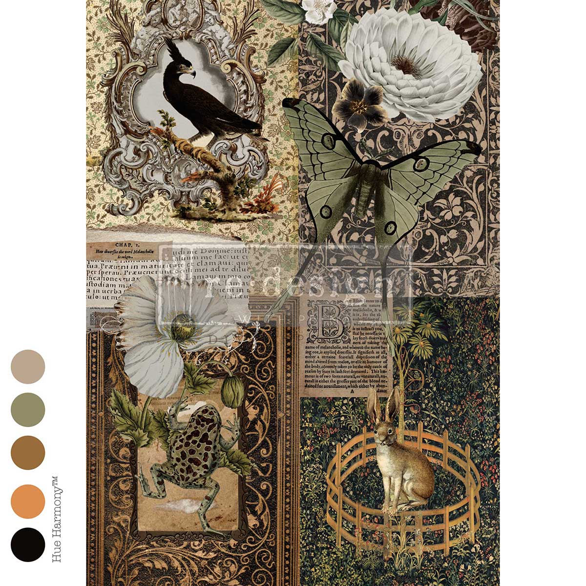 Re-Design With Prima® A1 Decoupage Fiber - The Secret Conservatory 23.4x33.1"