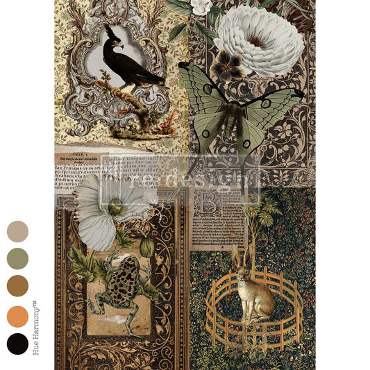 Re-Design With Prima® A1 Decoupage Fiber - The Secret Conservatory 23.4x33.1"