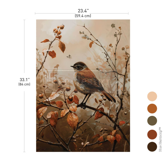 Re-Design With Prima® Decoupage Fiber A1 - Sunlit Songbird