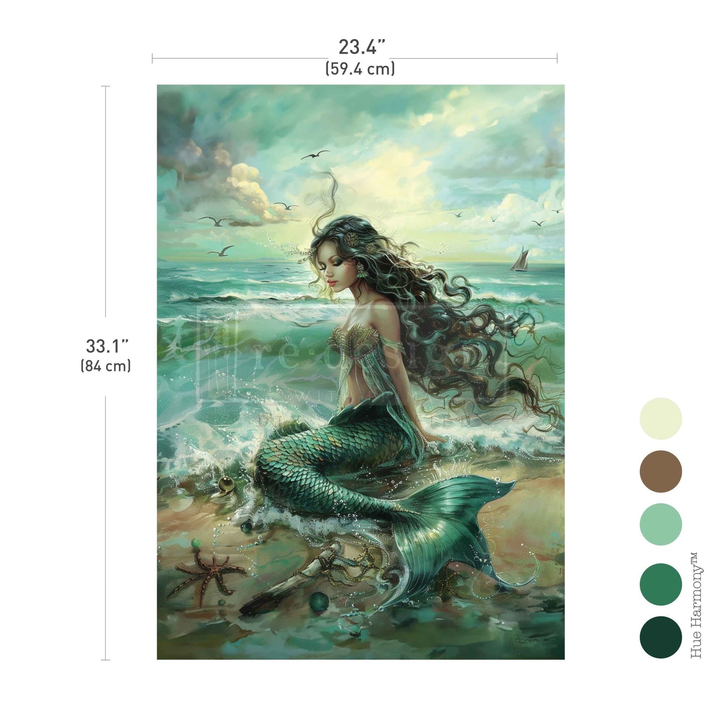 Re-Design With Prima® A1 Decoupage Fiber - Mystic Waves 23.4x33.1"