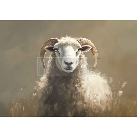 Re-Design With Prima® A3 Decoupage Fiber - Hillside Grazing 11.7x16.5"