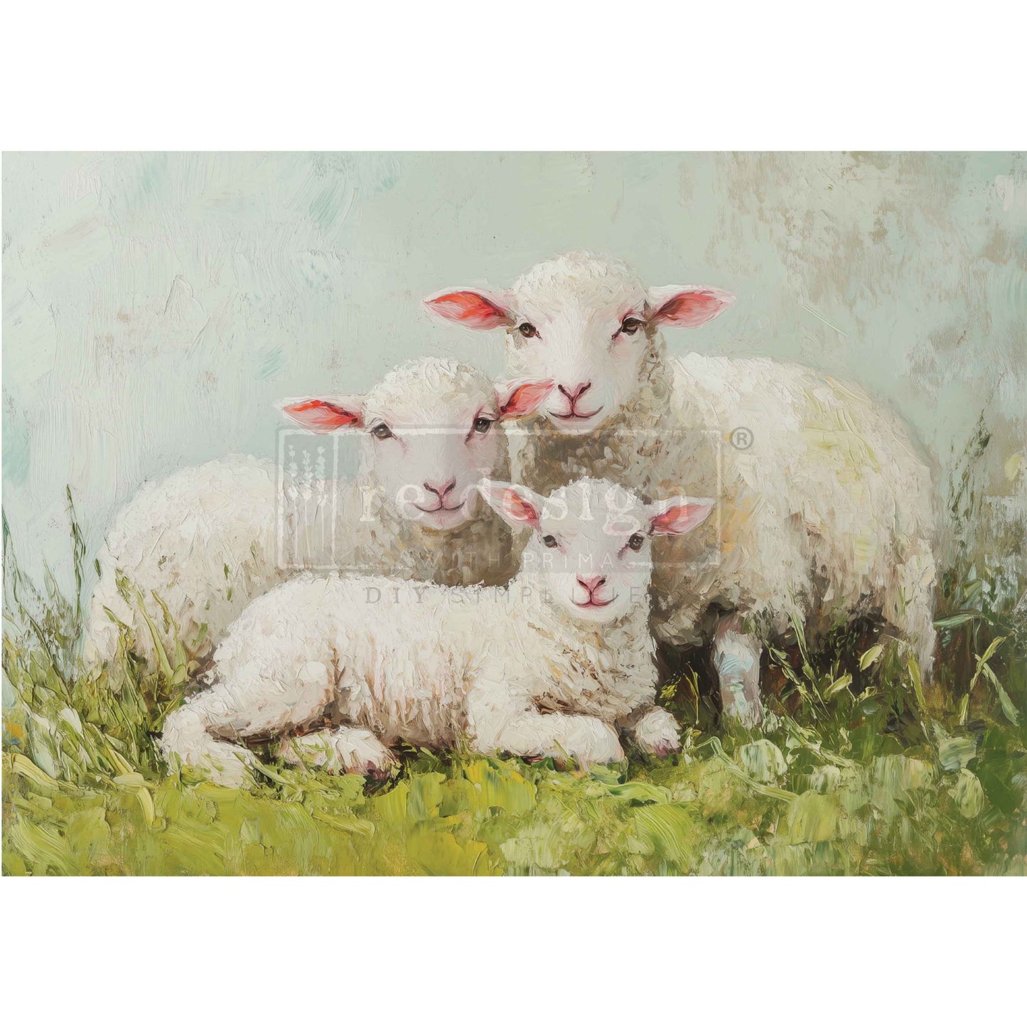 Re-Design With Prima® A3 Decoupage Fiber - Lambs of Serenity
