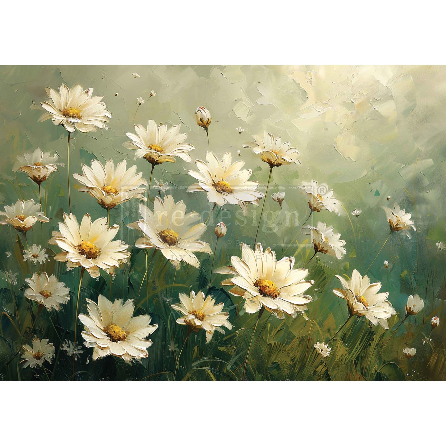 Re-Design With Prima® A3 Decoupage Fiber - Whispering Daisies