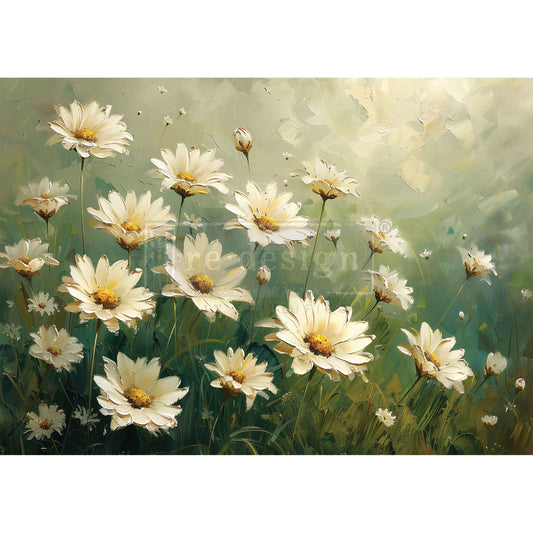 Re-Design With Prima® A3 Decoupage Fiber - Whispering Daisies
