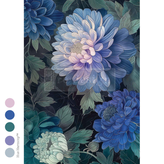 Re-Design With Prima® A3 Decoupage Fiber - Moonlit Periwinkle 11.7x16.5"