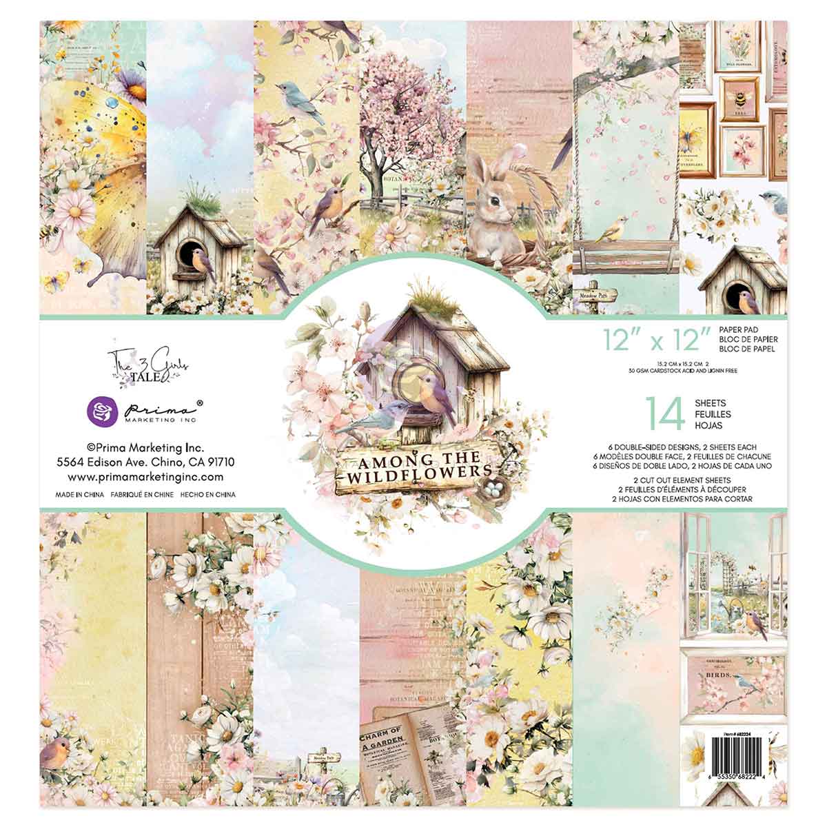 Prima Marketing - Among the Wildflowers 12x12" Paper Pad