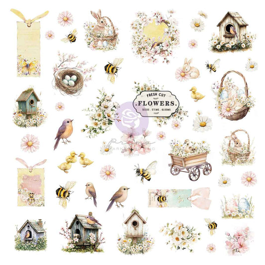 Prima Marketing - Among the Wildflowers Ephemera, Spring Bits 96pcs