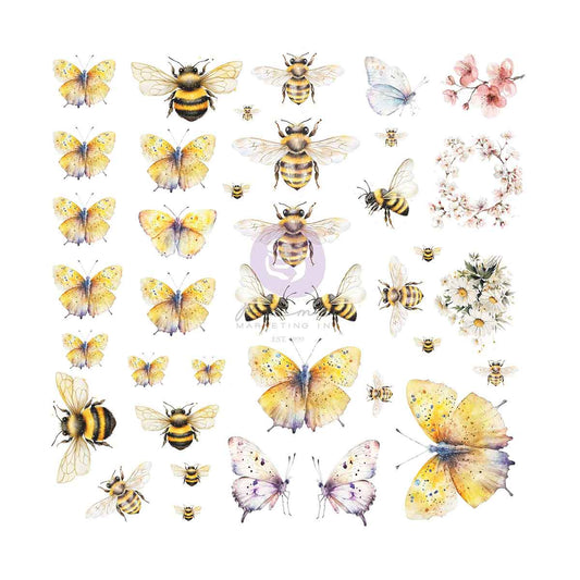 Prima Marketing - Among the Wildflowers Vellum Ephemera, Spring Wings 76cs