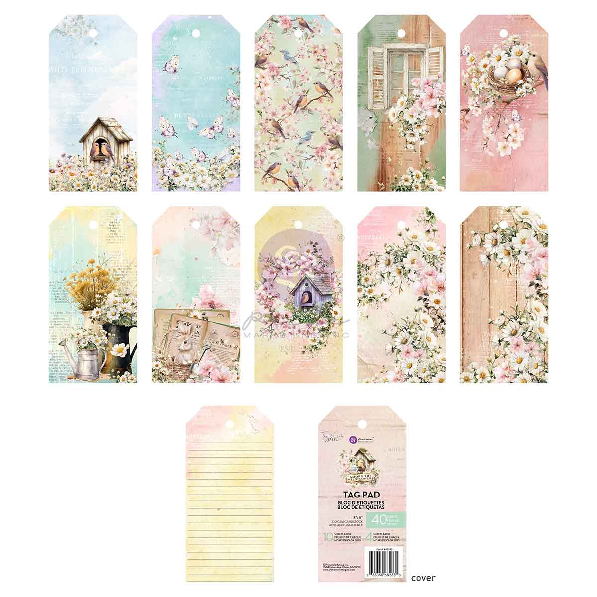 Prima Marketing - Among the Wildflowers Tag Pad