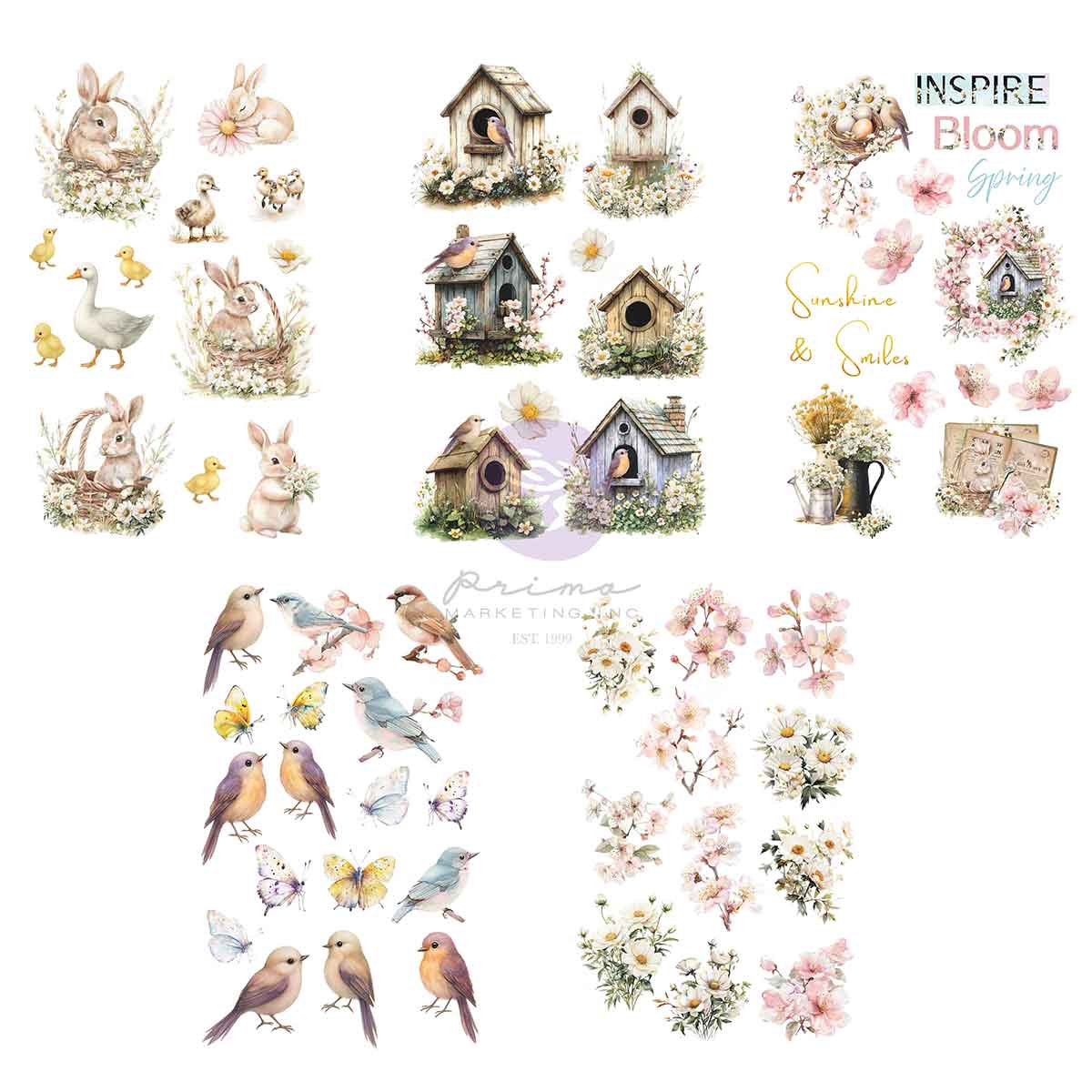 Prima Marketing - Among the Wildflowers Sticker Pack 5 Sheets