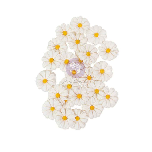 Prima Marketing - Among the Wildflowers Flowers, White Meadow 24 pcs
