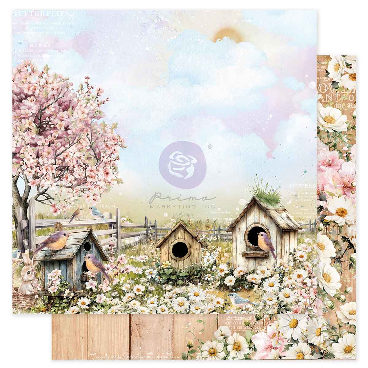Prima Marketing - Among the Wildflowers 12x12 Paper Sheet, Among The Wildflowers