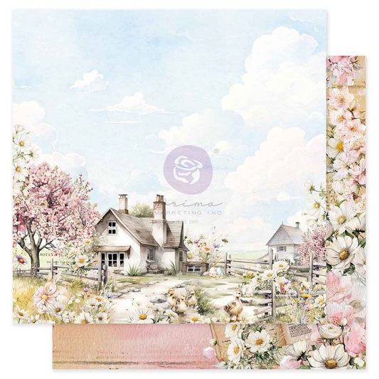 Prima Marketing - Among the Wildflowers 12x12 Paper Sheet, In Full Bloom